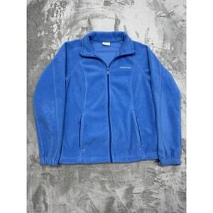 Vintage Columbia Fleece Jacket Womens Medium Blue Full Zip 3 In 1 Liner Hiking